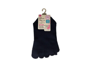 ５本指レギュラー丈ソックス（抗菌防臭、ネイビー） ダイソー(DAISO)