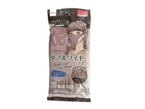 ダブルワイヤーマスク（ローズブラック、ふつうサイズ、７枚） ダイソー(DAISO)