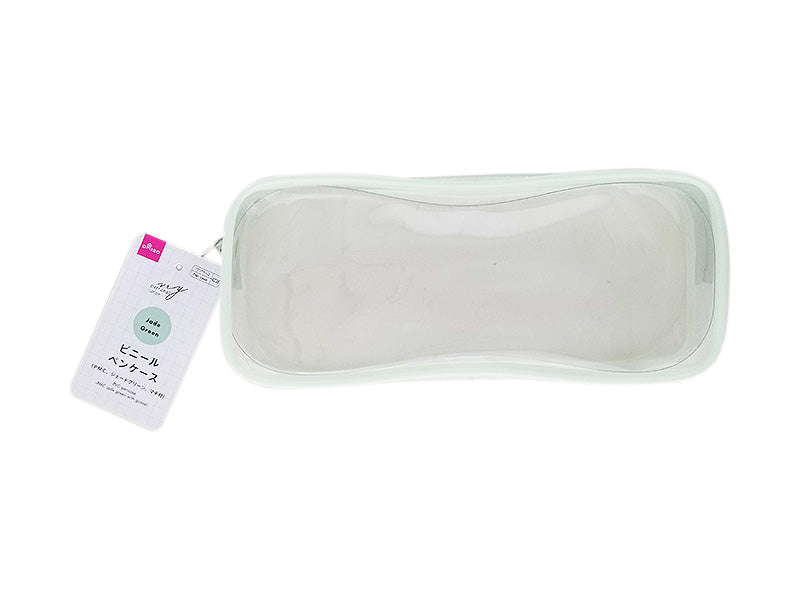 ビニールペンケース（ＰＭＣ、ジェードグリーン、マチ付） ダイソー(DAISO)