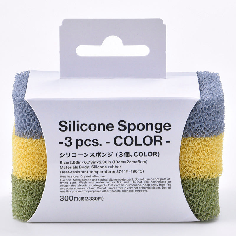 シリコーンスポンジ（３個、ＣＯＬＯＲ） ダイソー(DAISO)