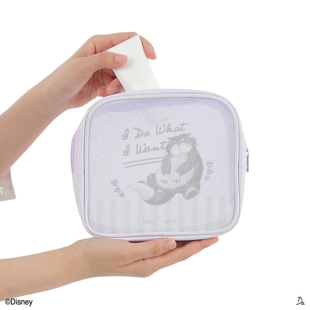 メッシュポーチ、ＰＵ（ルシファー） ダイソー(DAISO)