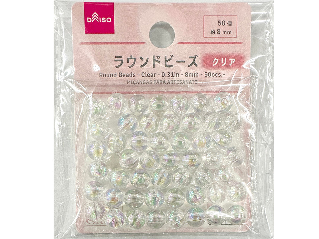 ラウンドビーズ（クリア、５０個） ダイソー(DAISO)