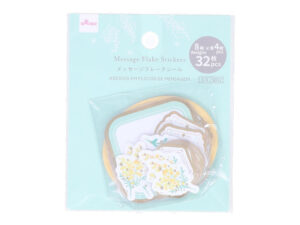 メッセージフレークシール（ミモザ、３２枚） ダイソー(DAISO)