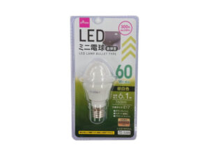 ＬＥＤ電球砲弾型（６０Ｗ形相当、昼白色、Ｅ１７） ダイソー(DAISO)