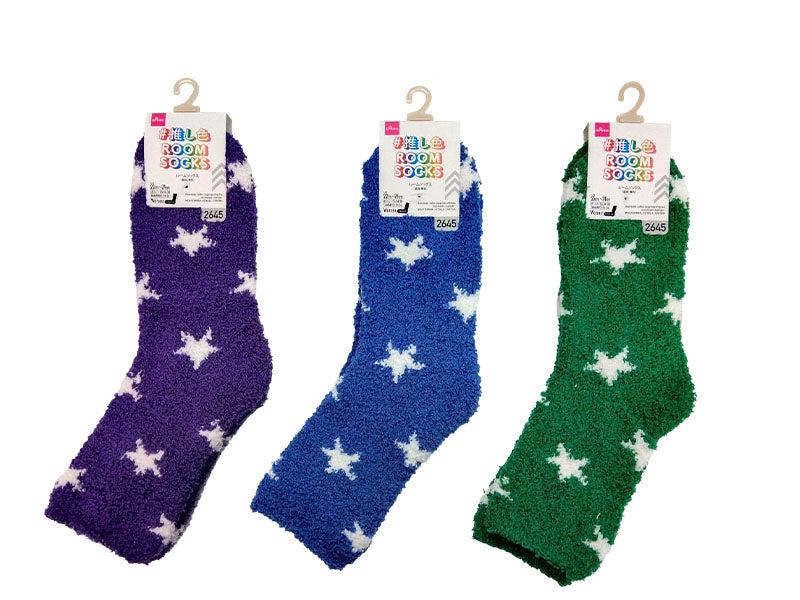 ルームソックス（レディース、推しカラー、星柄、寒色） ダイソー(DAISO)