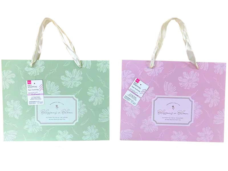 ペーパーバッグ（フラワー、２３ｃｍ×３０ｃｍ×１０ｃｍ） ダイソー(DAISO)