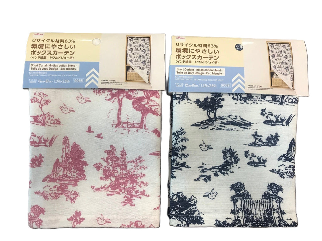 ボックスカーテン（インド綿混 トワルドジュイ柄） ダイソー(DAISO)