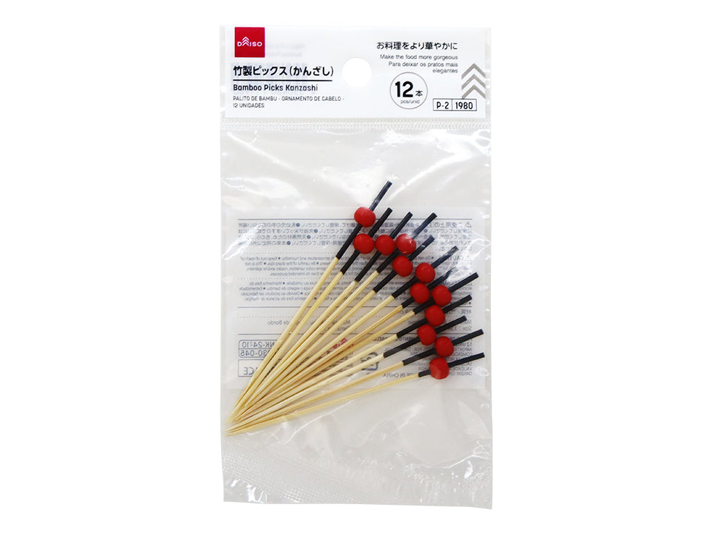 竹製ピックス（かんざし、１２本） ダイソー(DAISO)