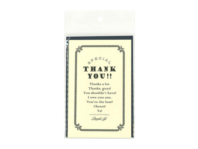 メッセージカードセット（ＴＨＡＮＫ ＹＯＵ、カード２枚、洋３和封筒２枚、プレミアムシリーズ） ダイソー(DAISO)