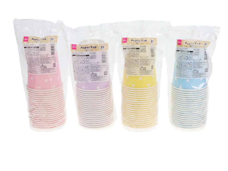 紙コップ（ドット、２０個） ダイソー(DAISO)