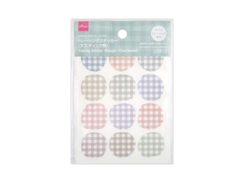 トレーシングステッカー（ラフ、チェック柄） ダイソー(DAISO)