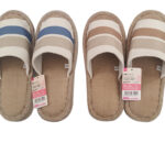 外縫いスリッパ（ジュート入、ボーダー） ダイソー(DAISO)