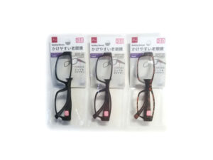 バネ付老眼鏡（スクエア、３度数） ダイソー(DAISO)