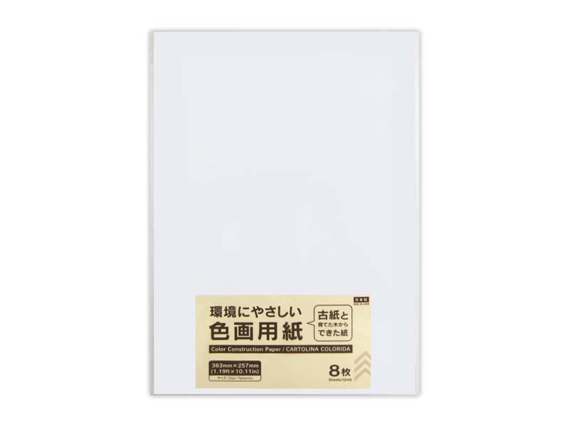 色画用紙（スノーホワイト、８枚） ダイソー(DAISO)