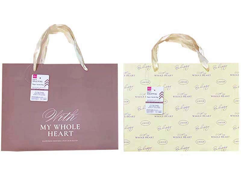 ペーパーバッグ（ロゴ、２３ｃｍ×３０ｃｍ×１０ｃｍ） ダイソー(DAISO)