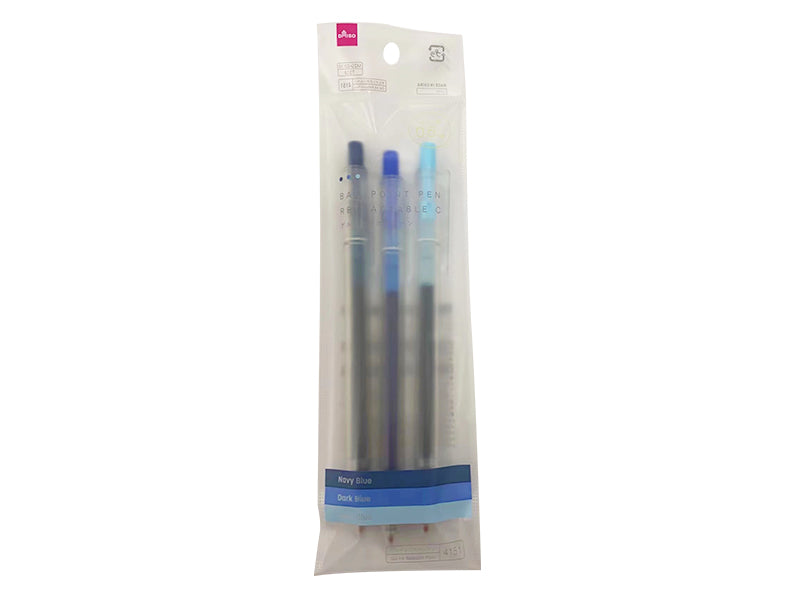 ゲルインクボールペン（ノック式、Ｃ、３本） ダイソー(DAISO)