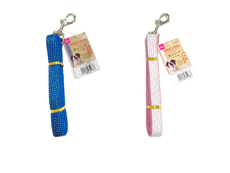 犬のリード（中型犬用、ドット柄） ダイソー(DAISO)
