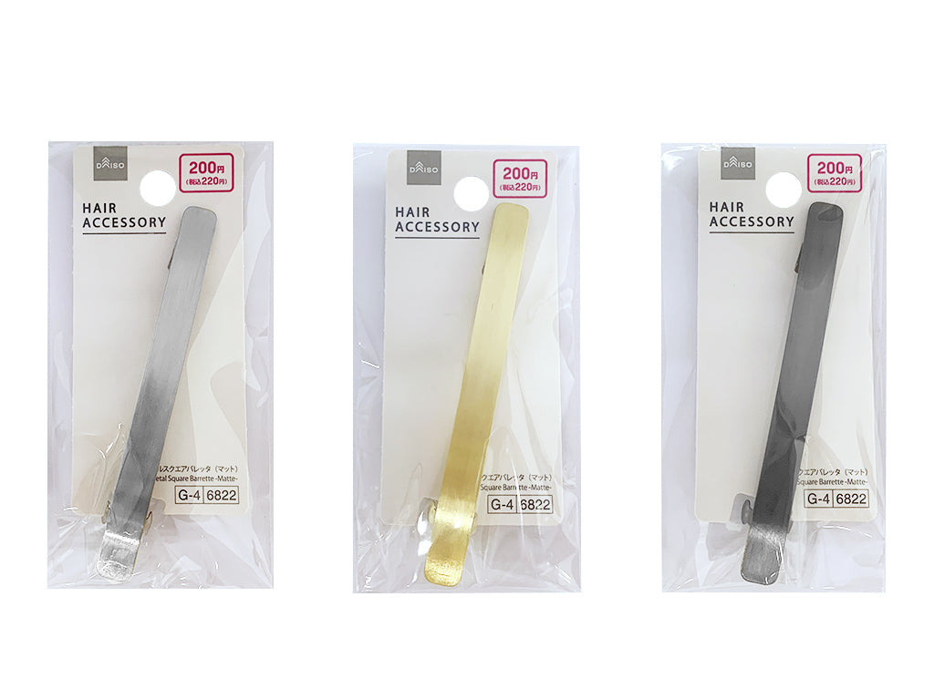 メタルスクエアバレッタ（マット） ダイソー(DAISO)