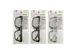 バネ付老眼鏡（ボストン、２．５度数） ダイソー(DAISO)