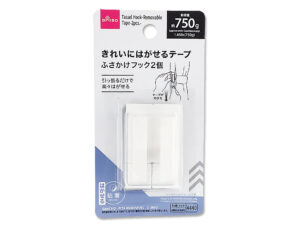 ふさかけフック（はがせるテープ、２個） ダイソー(DAISO)