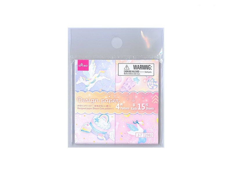 デザインペーパー（ゆめかわいい柄１） ダイソー(DAISO)
