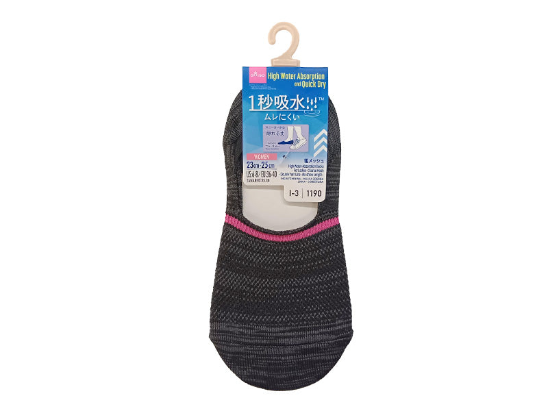 １秒吸水ソックス（レディース、粗メッシュ、引揃えライン、カバー） ダイソー(DAISO)