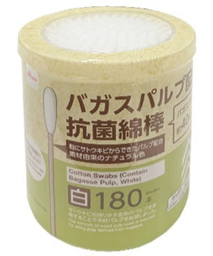抗菌綿棒（バガスパルプ配合、白、１８０本） ダイソー(DAISO)
