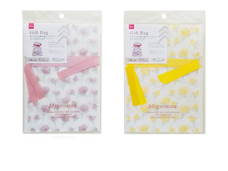 底マチダブル不織布巾着バッグ（フラワー） ダイソー(DAISO)