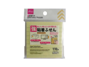 強粘着ふせん（罫線付、黄） ダイソー(DAISO)