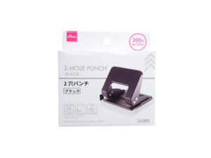 ２穴パンチ（ブラック） ダイソー(DAISO)