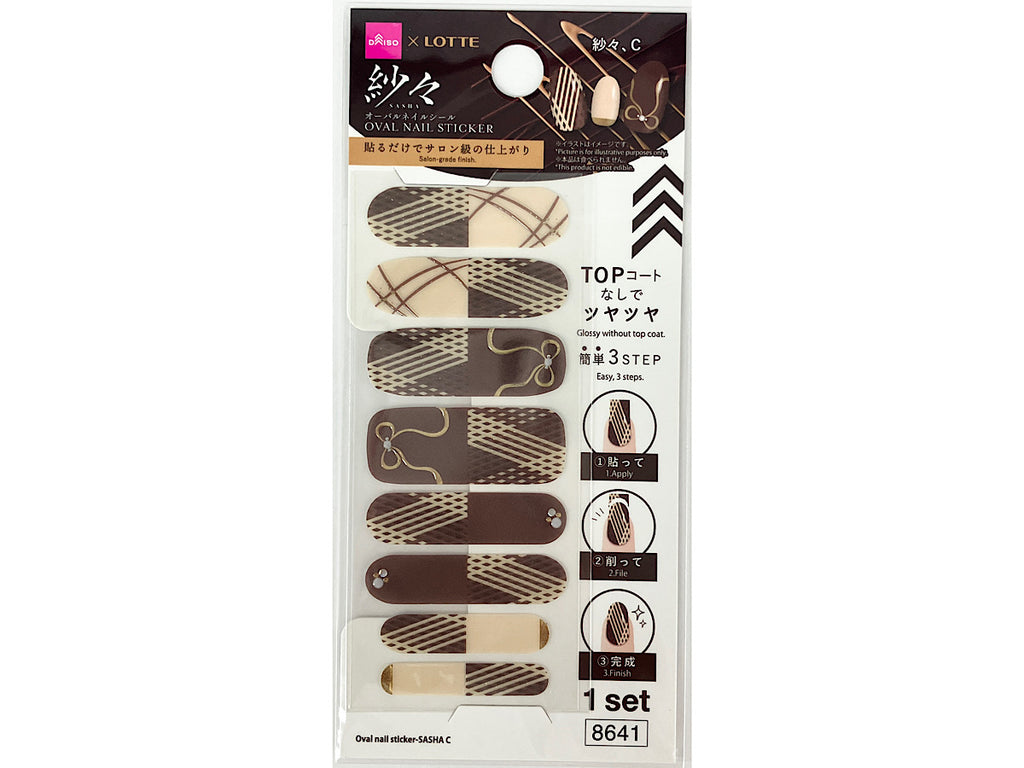 オーバルネイルシール（紗々、Ｃ） ダイソー(DAISO)