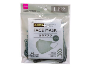 立体マスク（Ｌサイズ、１５枚、グレー） ダイソー(DAISO)