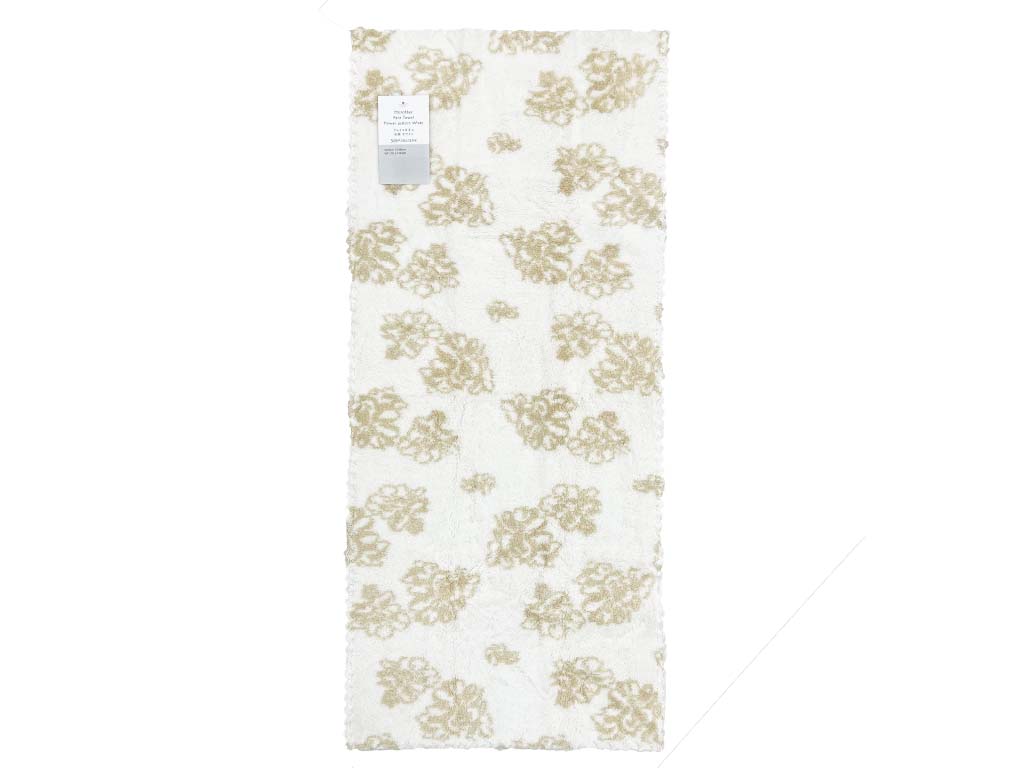 マイクロファイバーフェイスタオル（花柄、ＷＨ） ダイソー(DAISO)