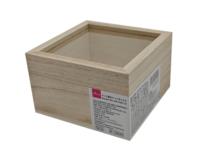 クリア蓋付ウッドボックス ダイソー(DAISO)