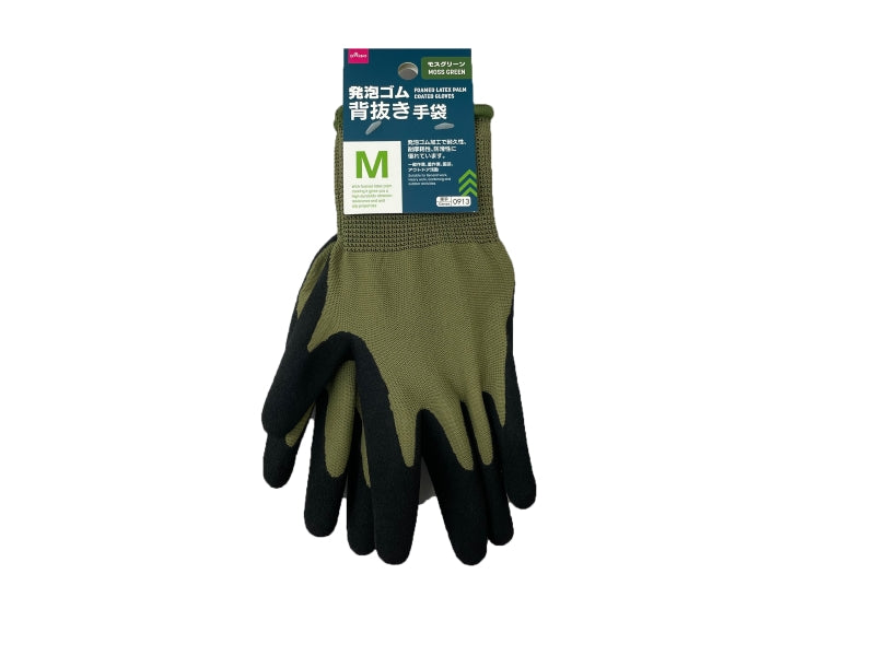 発泡ゴム背抜き手袋（モスグリーン、Ｍ） ダイソー(DAISO)