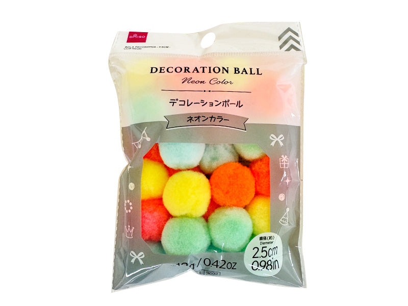 デコレーションボール（ネオンカラー） ダイソー(DAISO)