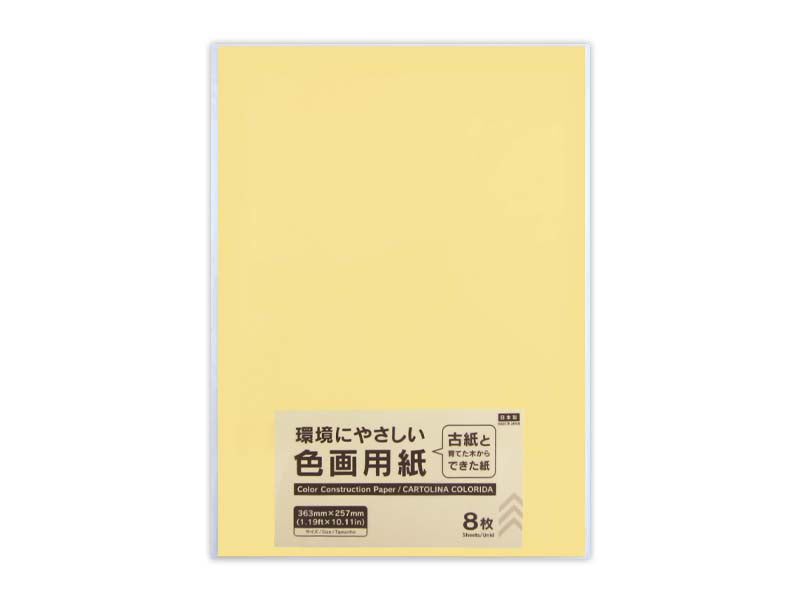 色画用紙（こいクリーム、８枚） ダイソー(DAISO)