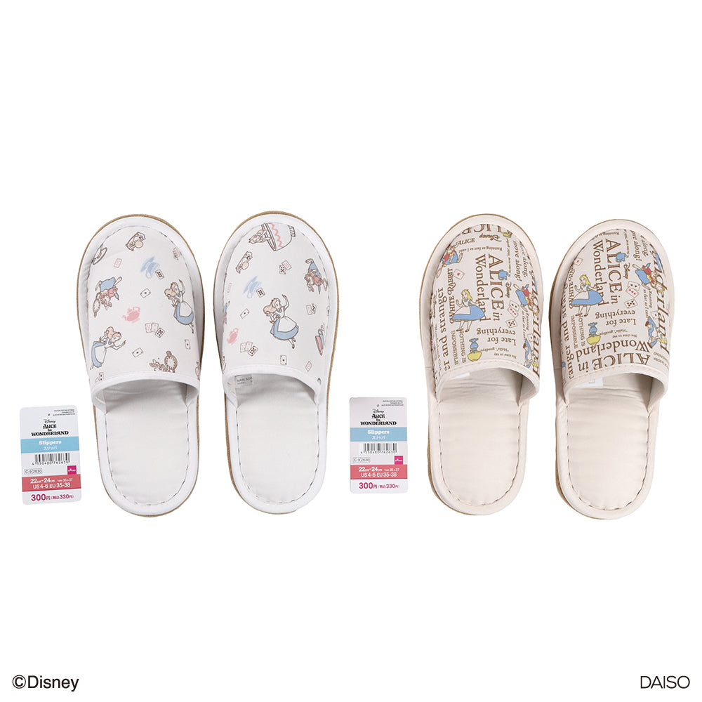 外縫いスリッパ（ふしぎの国のアリス） ダイソー(DAISO)