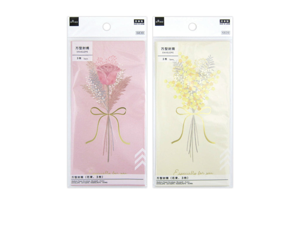 万型封筒（花束、３枚） ダイソー(DAISO)