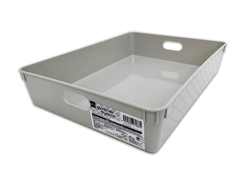 バスケット（モロッカン柄、Ａ４、グレー） ダイソー(DAISO)