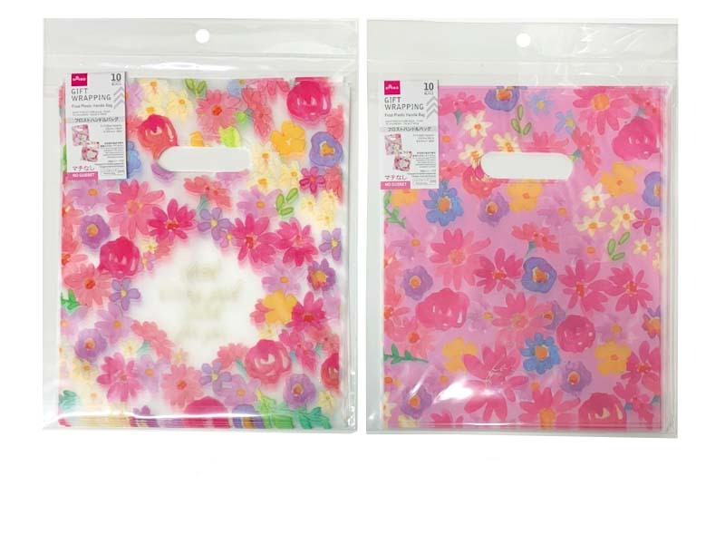 フロストハンドルバッグ（花柄、１０枚） ダイソー(DAISO)