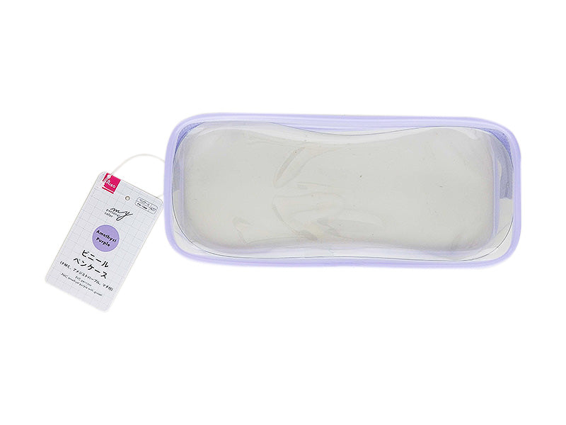 ビニールペンケース（ＰＭＣ、アメジストパープル、マチ付） ダイソー(DAISO)
