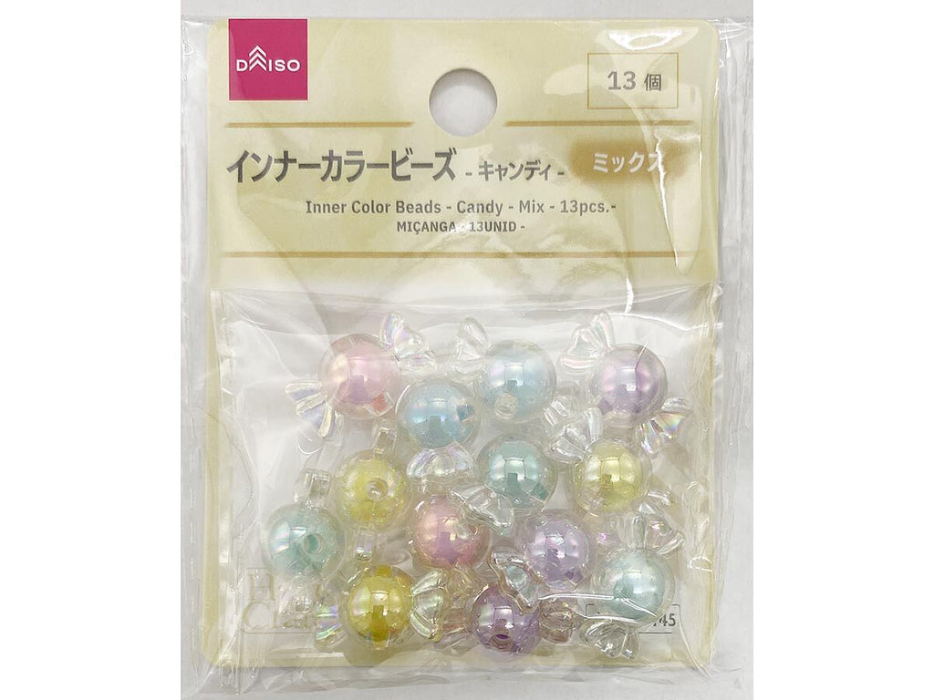 インナーカラービーズ（キャンディ、ミックス、１３個） ダイソー(DAISO)