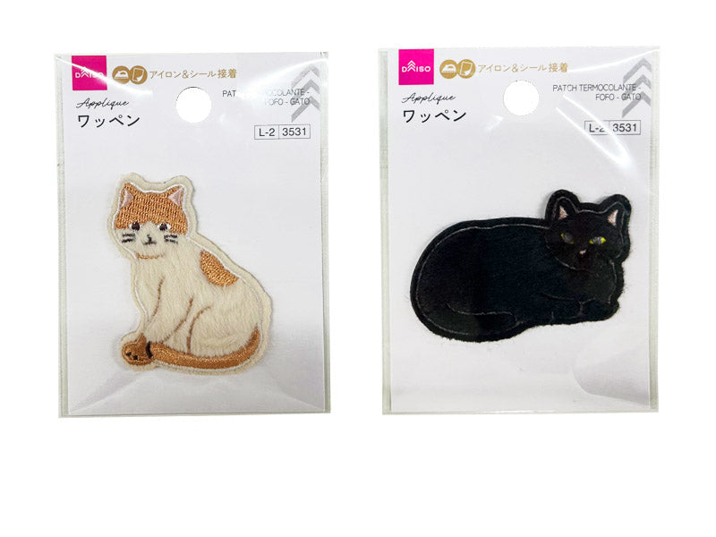 ワッペン（ふわふわ、ねこ） ダイソー(DAISO)