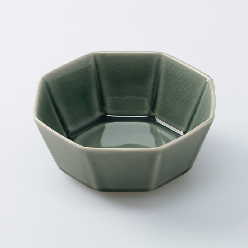 八角鉢（貫入、ＧＹ） ダイソー(DAISO)