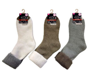 裏起毛パイルソックス（吸湿発熱、暮らし、切替） ダイソー(DAISO)