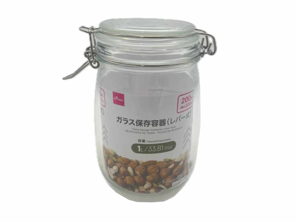 ガラス保存容器（レバー式） ダイソー(DAISO)