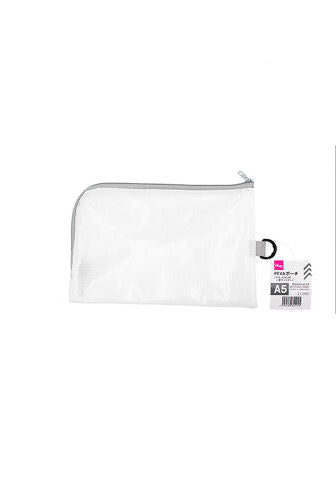 ＰＥＶＡポーチ（Ａ５、Ｄカン付、Ｌ型ファスナー） ダイソー(DAISO)