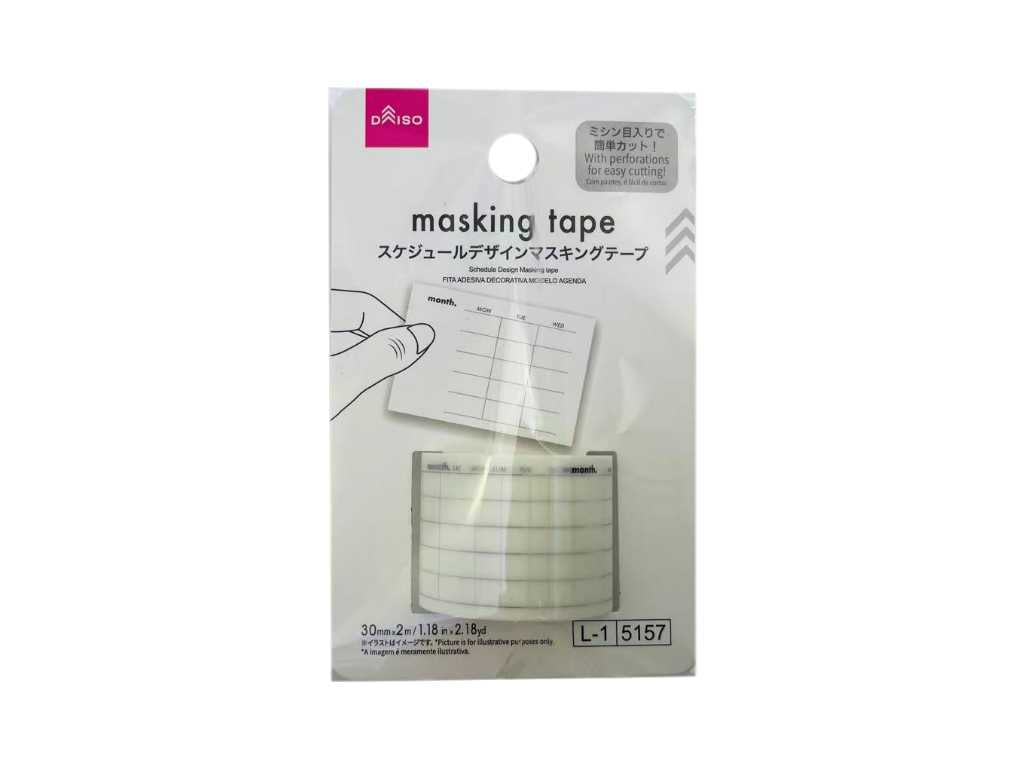 スケジュールデザインマスキングテープ ダイソー(DAISO)