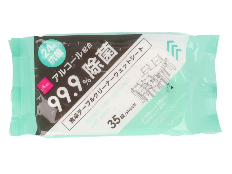 食卓テーブルクリーナーウェットシート（３５枚、２４Ｈ抗菌） ダイソー(DAISO)